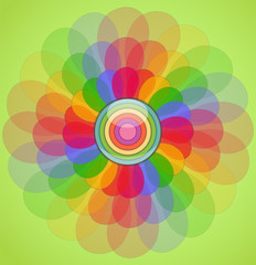 Obraz premium Abstract transparent colorful flower. Illustration 10 version.