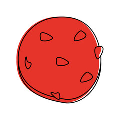 Fototapeta premium biscuit cookie icon image vector illustration design red color