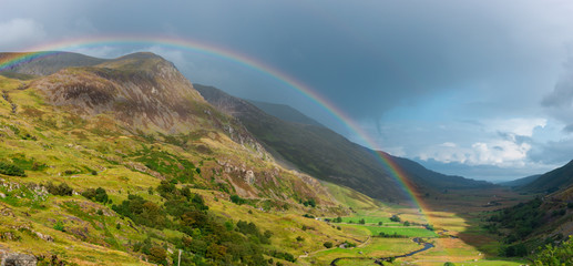 Rainbow in the mountains, Wales