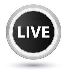 Live prime black round button