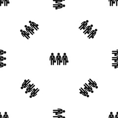 Business pattern seamless black