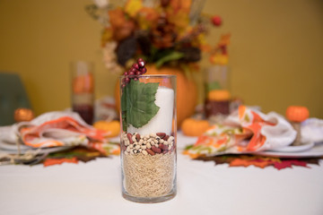 Seeds Collection, Glass Cups, Wooden Table, Quinoa Seeds, Flax Seed, Chia Seeds, Pumpkin Seeds, Halloween party. Autumn