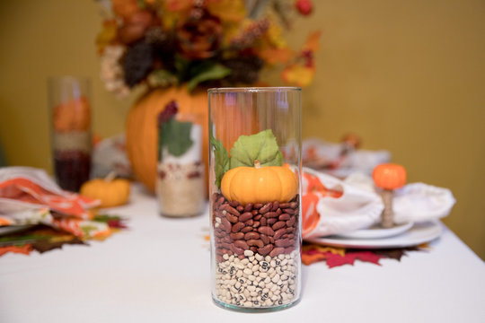 Seeds Collection, Glass Cups, Wooden Table, Quinoa Seeds, Flax Seed, Chia Seeds, Pumpkin Seeds, Halloween party. Autumn