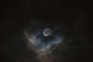 Naklejka na ściany i meble Luna tra le nuvole