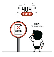 Error 404 infographic over white background vector illustration graphic design