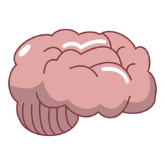 Brain icon, cartoon style