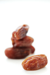 Fresh dates over white Background