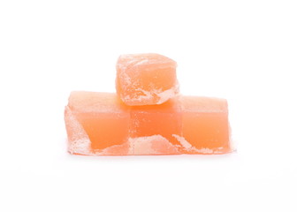 Turkish delight isolated on white background
