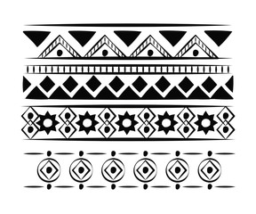 Decorative boho pattern background over white background vector illustration graphic design