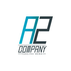 Initial Letter AZ Rounded Design Logo