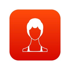 Woman icon digital red