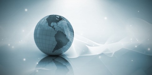 Composite image of 3d image of globe