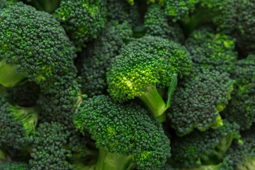 Fresh broccoli texture background, closeup