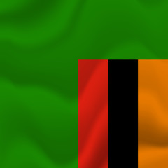 Zambia waving flag. Vector illustration.