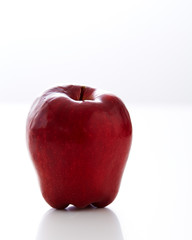 Red apple on white Background