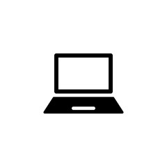 computer laptop simple black icon