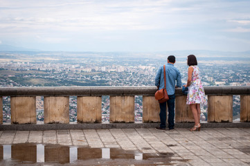 Couple looking at the city