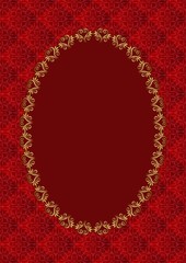 antique background with decorative pattern and golden border
