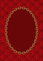 antique background with decorative pattern and golden border