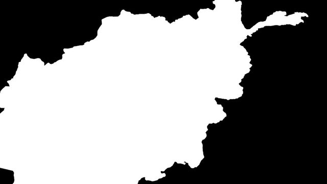 Kabul - Afghanistan, province extruded. Bumps shaded