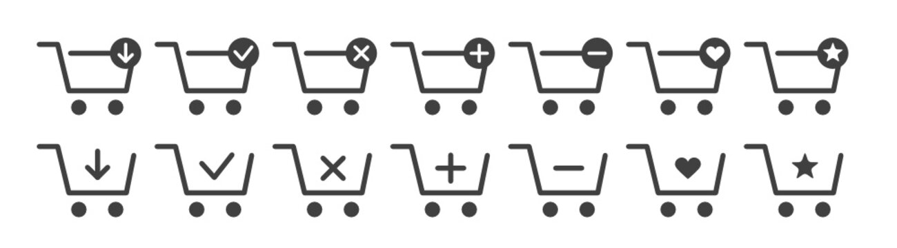 Warenkorb Einkaufswagen Shop Icons
