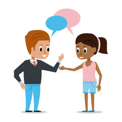 young couple of friends icon vector illustration graphic design