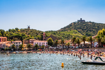 Plage de Port d'Avall et Ansa de la Baleta &agrave; Collioure