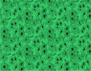 Seamless flower pattern.