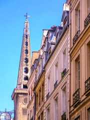 The beautiful buildings on the streets of Paris