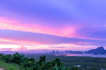 Samet Nang She View Point, Islands, Phang Nga, Thailand.