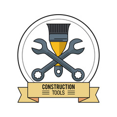 Construction tools design icon vector illustration graphic design