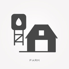 Silhouette icon farm