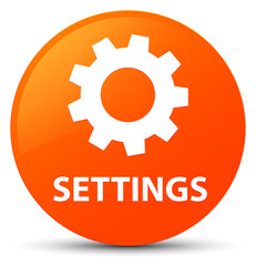 Settings orange round button
