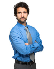 Handsome manager isolated on white