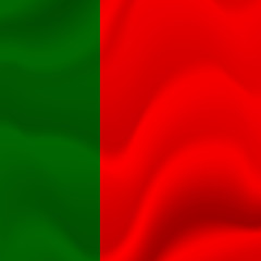 Portugal waving flag. Vector illustration.