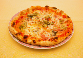  fresh pizza margherita on a plate