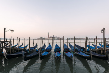 Fototapeta na wymiar Gondolas at San Marco