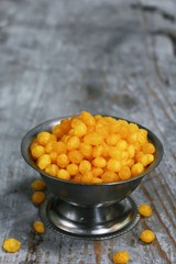 Sweet Boondi / Diwali sweets made of chickpea flour, selective focus