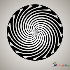 vector striped spiral abstract tunnel background. Spiral funnel. Twisted rays. Striped tunnel. Spiral hole.