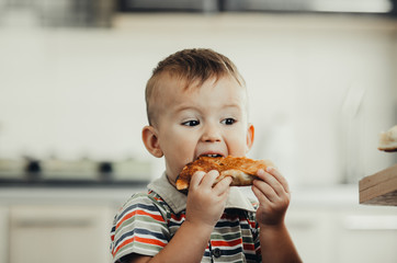 Homemade Samosas isolated on white, selective focus