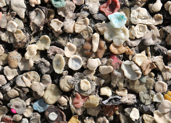 background of a lot of chewing gum used