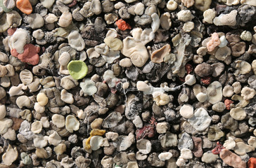 background of many chewed chewing gums