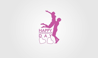 Happy Friendship day silhouette