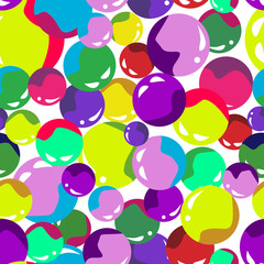 Seamless abstract background. Bright colorful spheres.