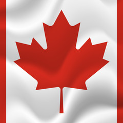 Canada waving flag. Vector illustration.