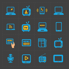 Vector Media Icons set