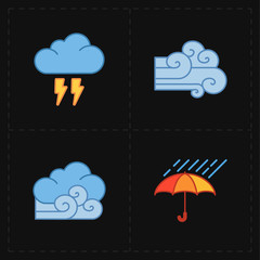 Obraz premium modern weather icons