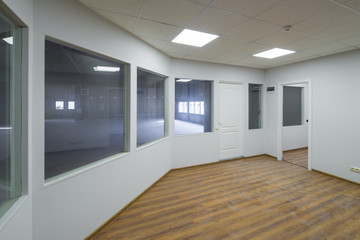 Empty office in wirehouse.