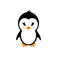 Fototapeta premium cartoon penguin girl