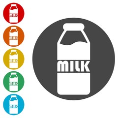 The milk icons set - Illustration 